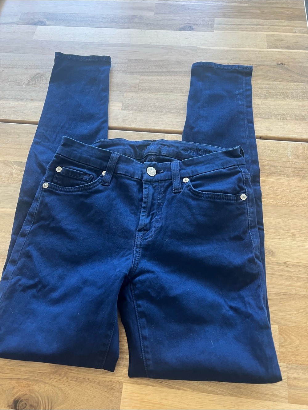 7 For All Man Kind skinny jeans in dark blue